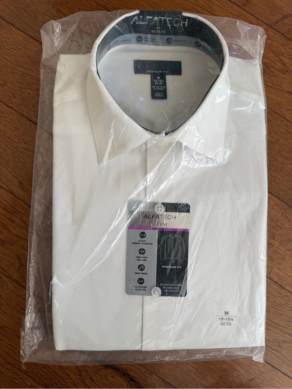 Alfani White Men’s Dress Shirt - Regular Fit